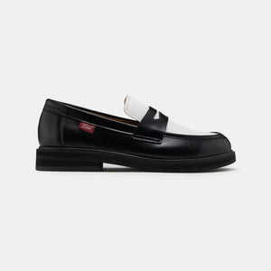 black and white men's loafers