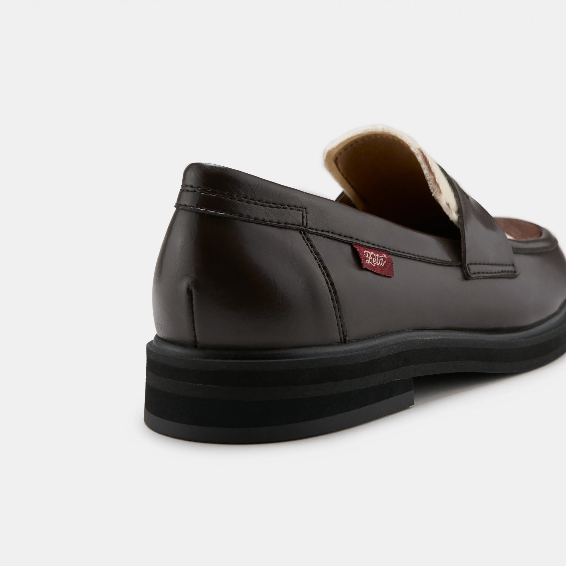 mocassin vegan en imprimé cow