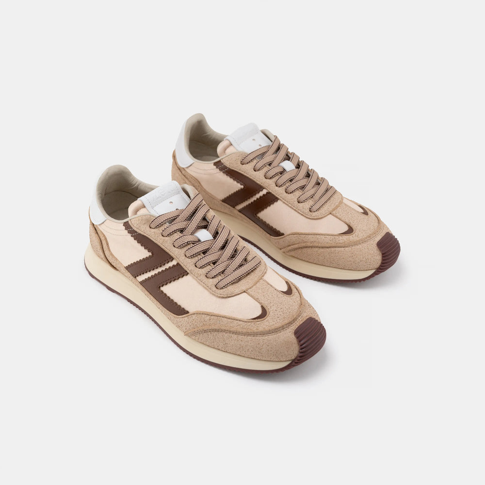 basket retro running beige
