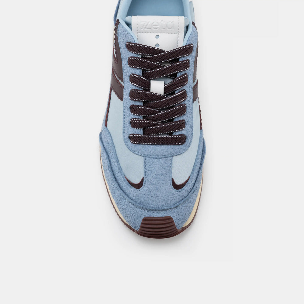 basket retro running bleu