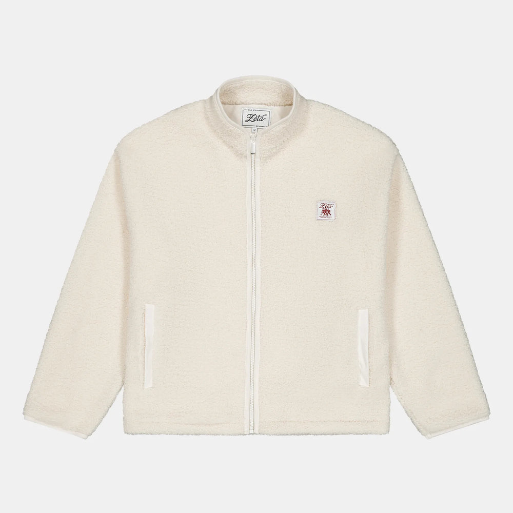 Veste-Polaire-Sherpa-sans-manche-beige-avec-fermeture-éclair-et-poches-extérieures-ultra-moltonnée-et-chaude