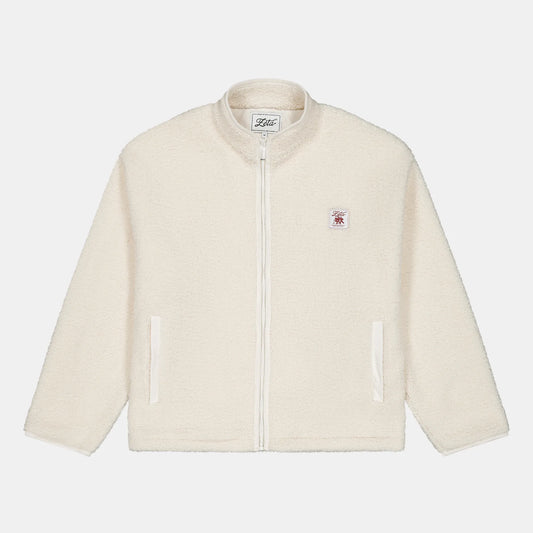 Veste-Polaire-Sherpa-sans-manche-beige-avec-fermeture-éclair-et-poches-extérieures-ultra-moltonnée-et-chaude