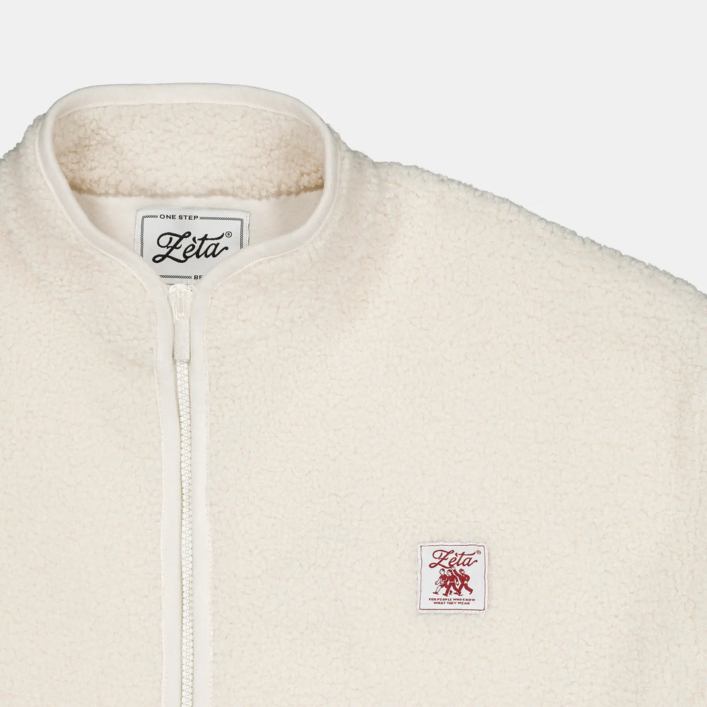 Veste-Polaire-Sherpa-sans-manche-verte-avec-fermeture-éclair-et-poches-extérieures-ultra-moltonnée-et-chaude