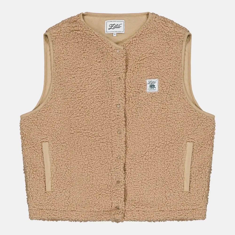 Veste Sherpa sans manche Camel - M (Seconde main)