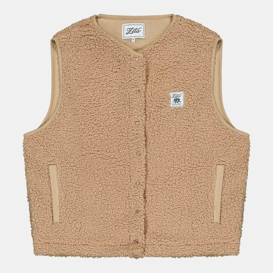 Veste Sherpa sans manche Camel - M (Seconde main)