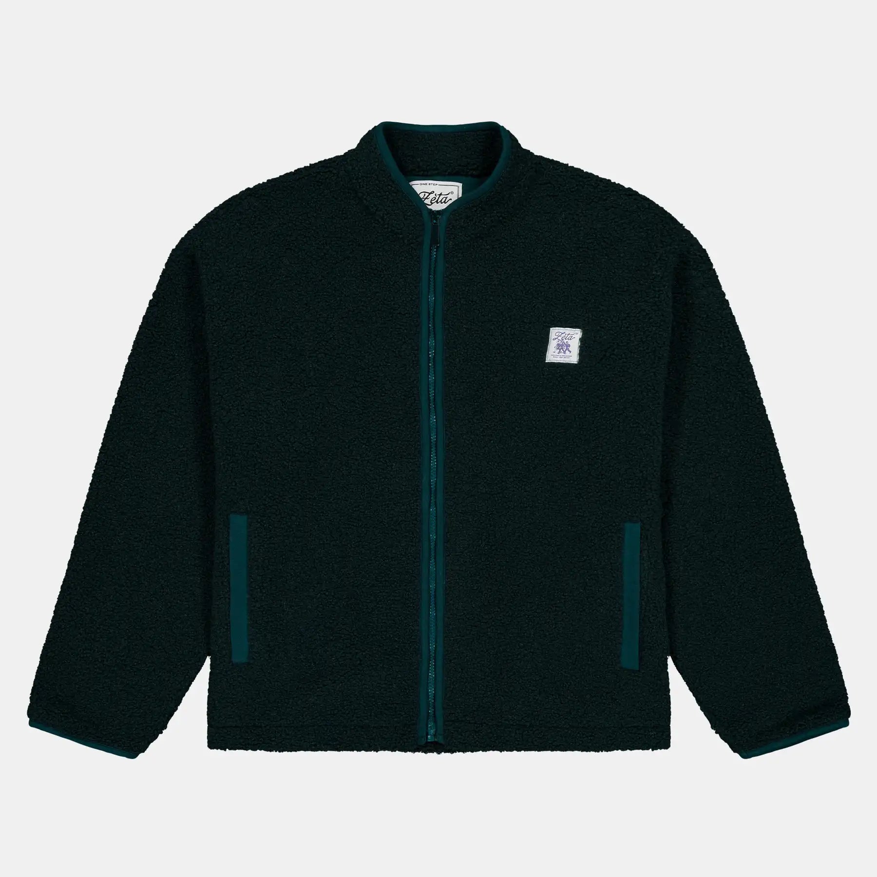 Veste-Polaire-Sherpa-sans-manche-verte-avec-fermeture-éclair-et-poches-extérieures-ultra-moltonnée-et-chaude