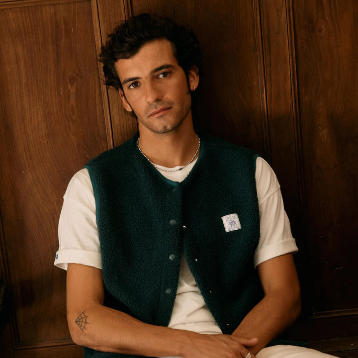 Veste Sherpa sans manches Forêt