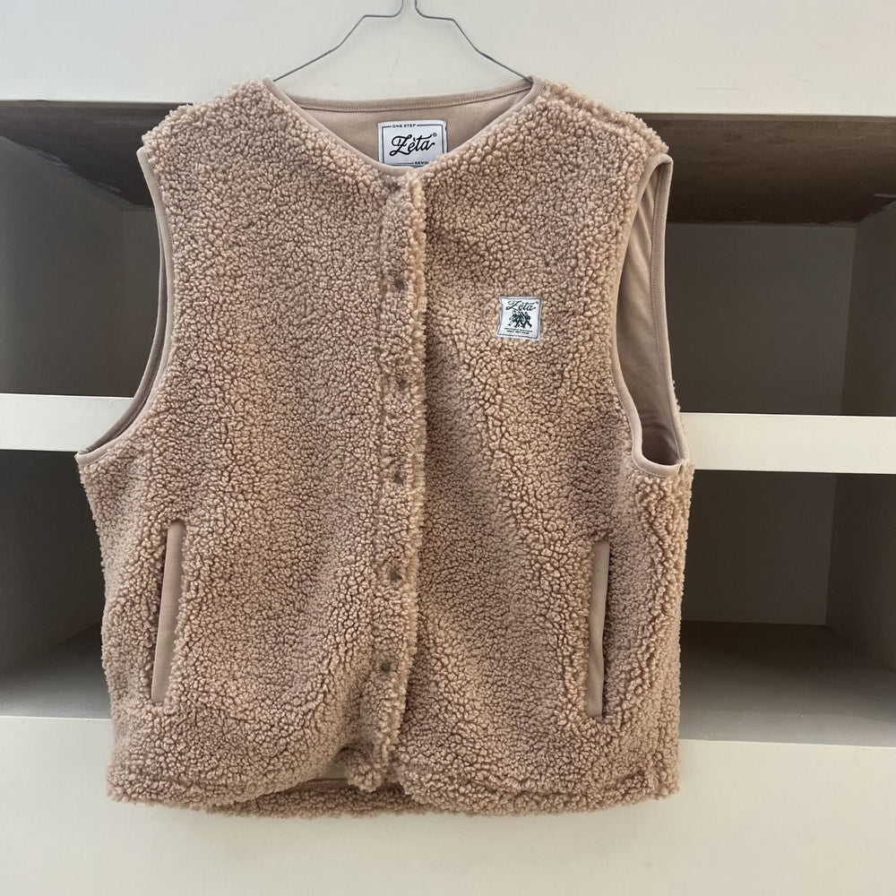 Veste Sherpa sans manche Camel - M (Seconde main)