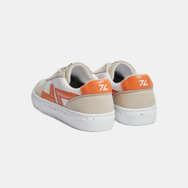 baskets vegan avec le logo Zèta orange