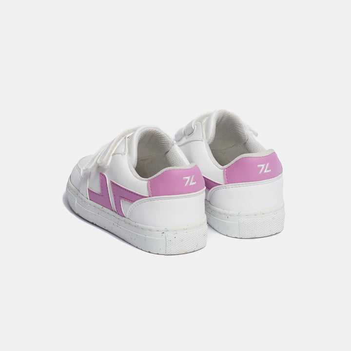 lilac velcro trainers for children