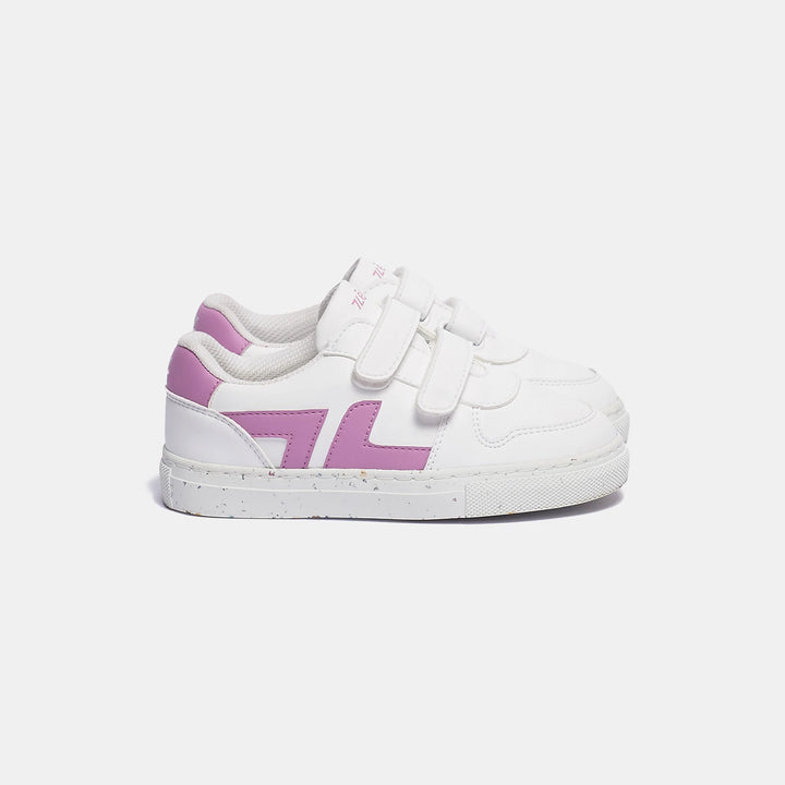 lilac velcro trainers for children