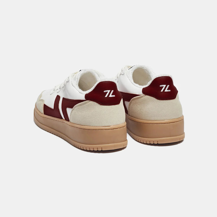 Vue arrière des baskets B2 couleur bordeaux