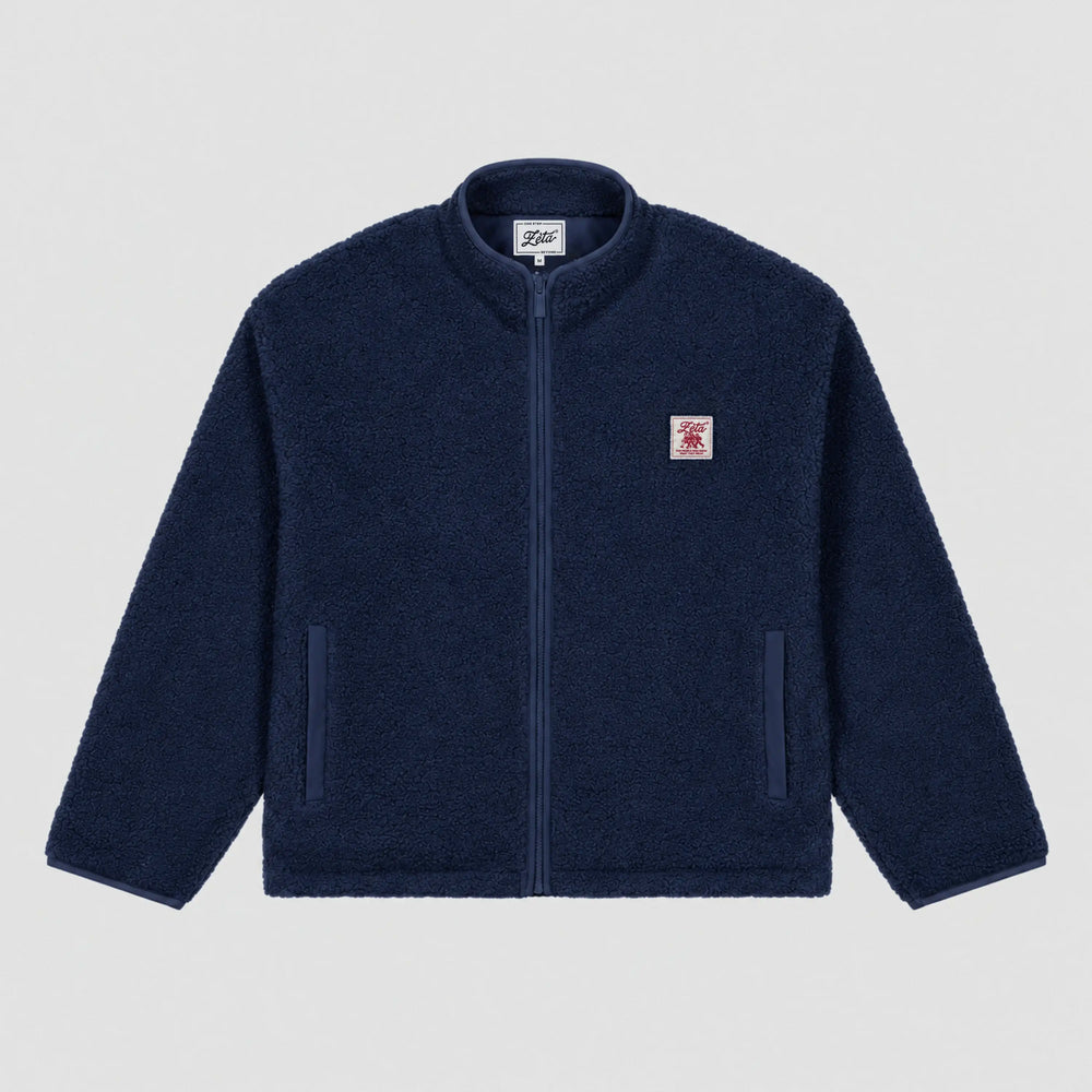 Navy blue sherpa jacket