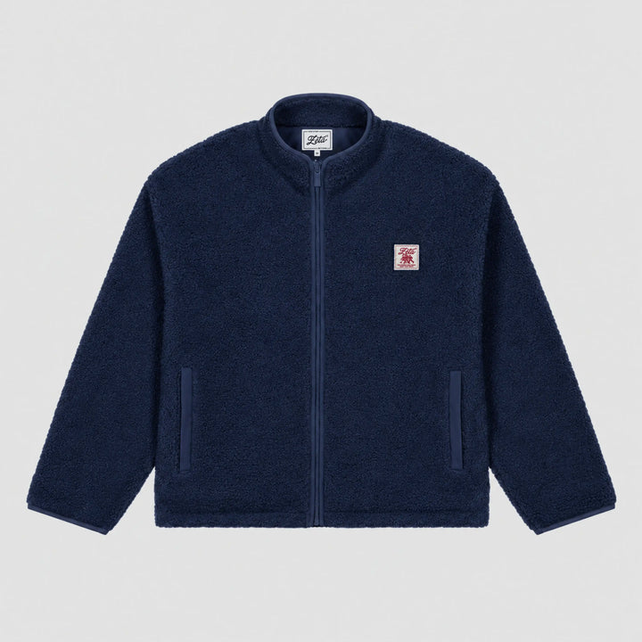 Navy blue sherpa jacket