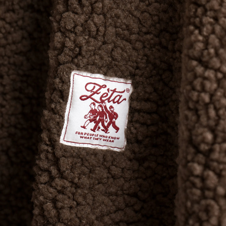 Veste sherpa sans manches marron