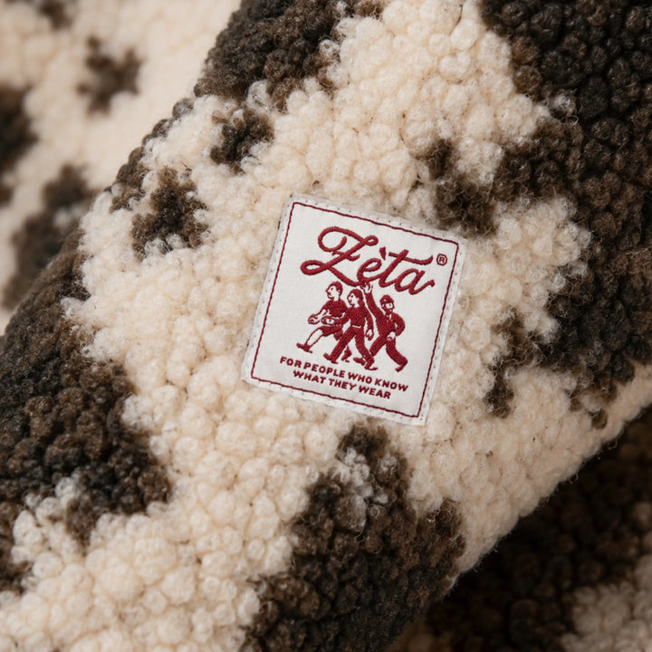 Veste sherpa sans manches vache